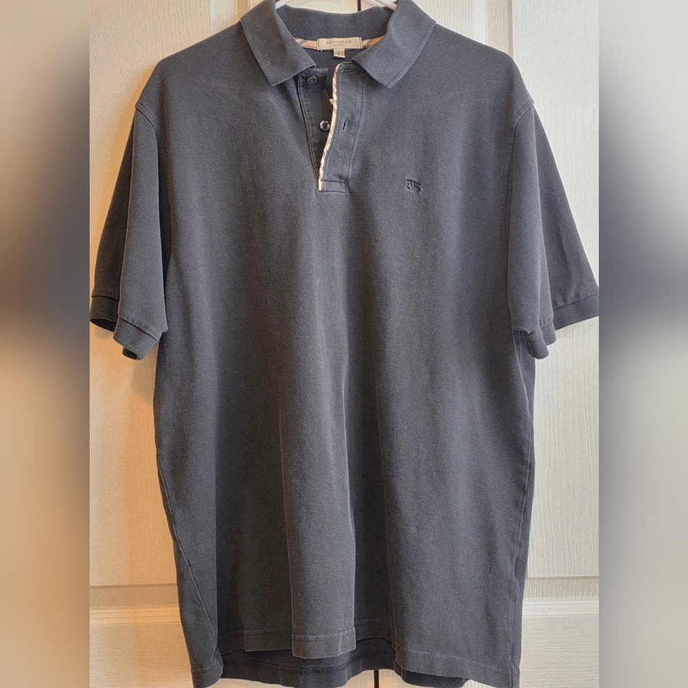 Burberry London Men's L Black Polo Shirt